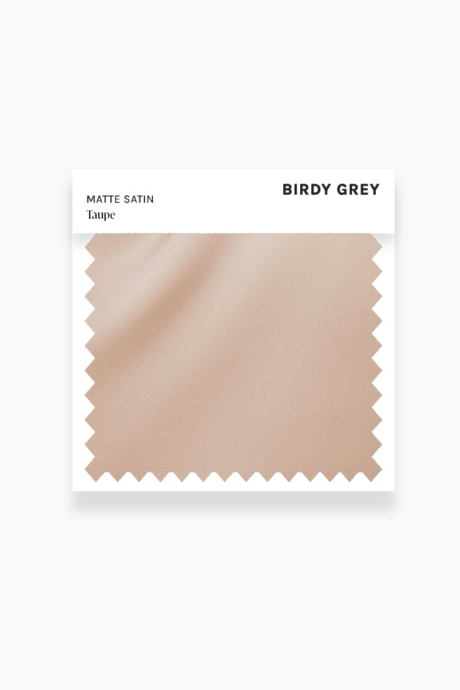 Taupe Matte Satin Swatch by Birdy Grey